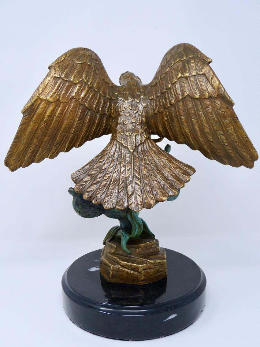 Mexican Mexico National Emblem Bronze Eagle Signed Carlos Espino Limited Edition For Sale