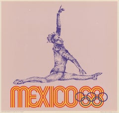 Mexico Olympic Games Floor Unframed Poster by Lance Wyman, 1968