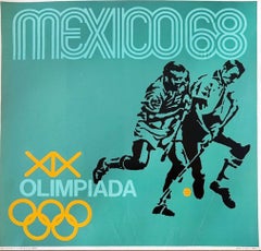 Mexico Olympic Games Hockey Unframed Poster by Lance Wyman, 1968