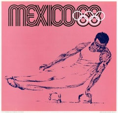 Ungerahmtes Poster „Pommel Horse“ zu den Olympischen Spielen in Mexiko von Lance Wyman, 1968