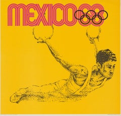Mexico Olympic Games Rings Unframed Poster by Lance Wyman, 1968
