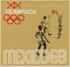 Mexico Olympic Games Volleyball Unframed Poster by Lance Wyman, 1968