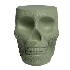 Mexico, Skull Balsam Green Stool / Side Table by Studio Job