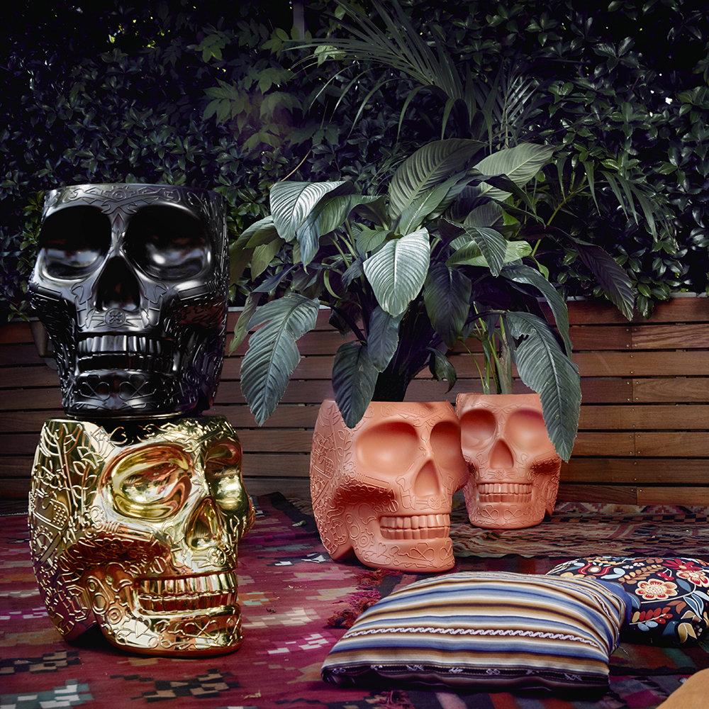 XXIe siècle et contemporain Tabouret/table d'appoint Skull Balsam Green de Studio Job, Mexique en vente