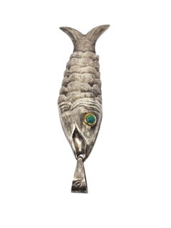 Mexico Sterling Silver Articulated Fish Pendant #20668