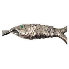 Mexico Sterling Silver Articulated Fish Pendant #20668