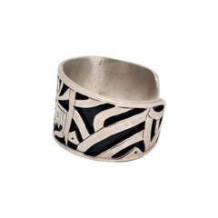 Manchette Aztec Chief en argent sterling du Mexique n° 13271