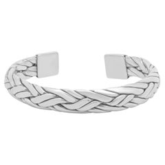 Mexico Sterling Silver Braided Cuff Bracelet