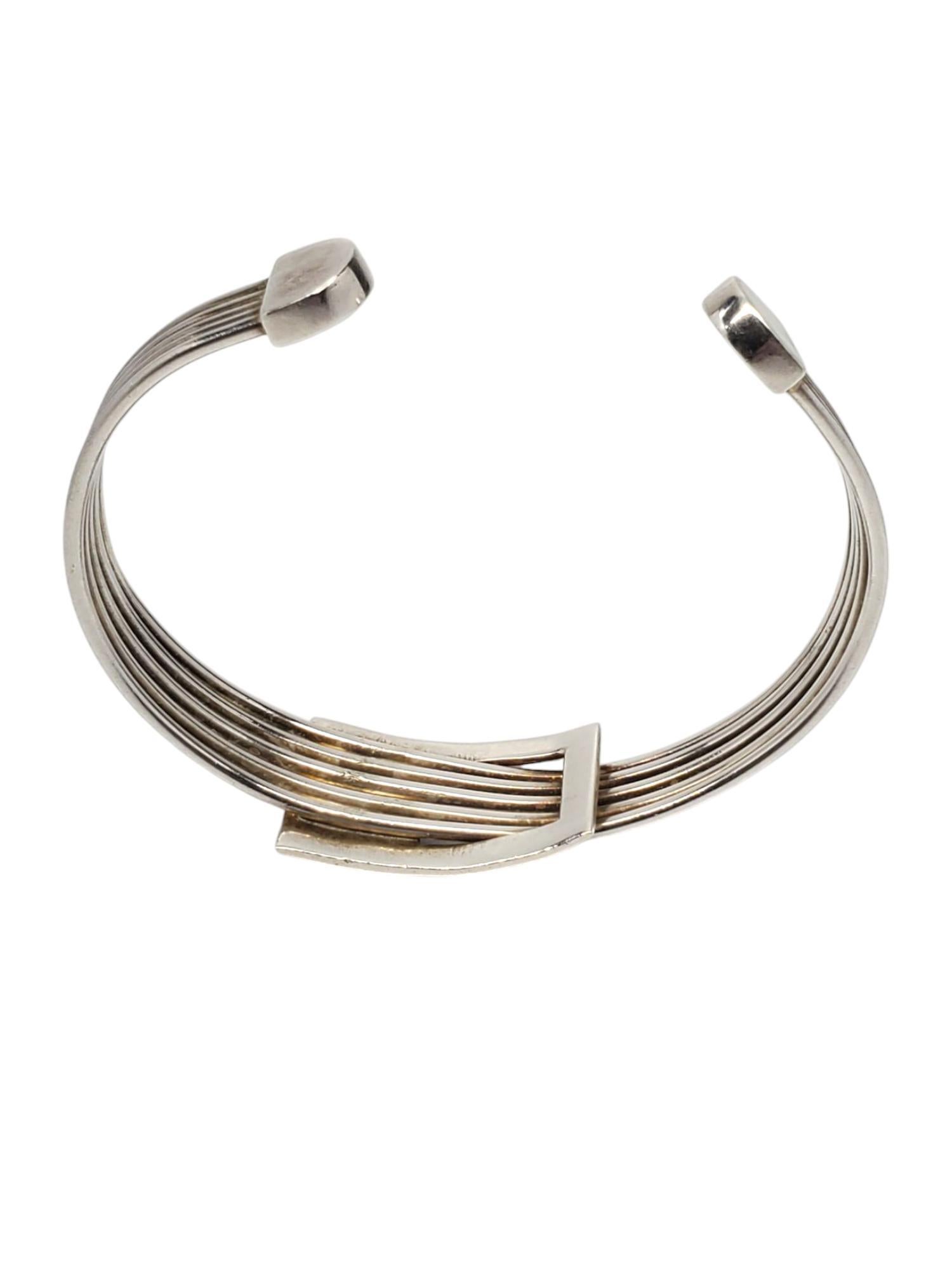 Pulsera brazalete estilo hebilla de plata de ley de México nº 21171 en venta 1