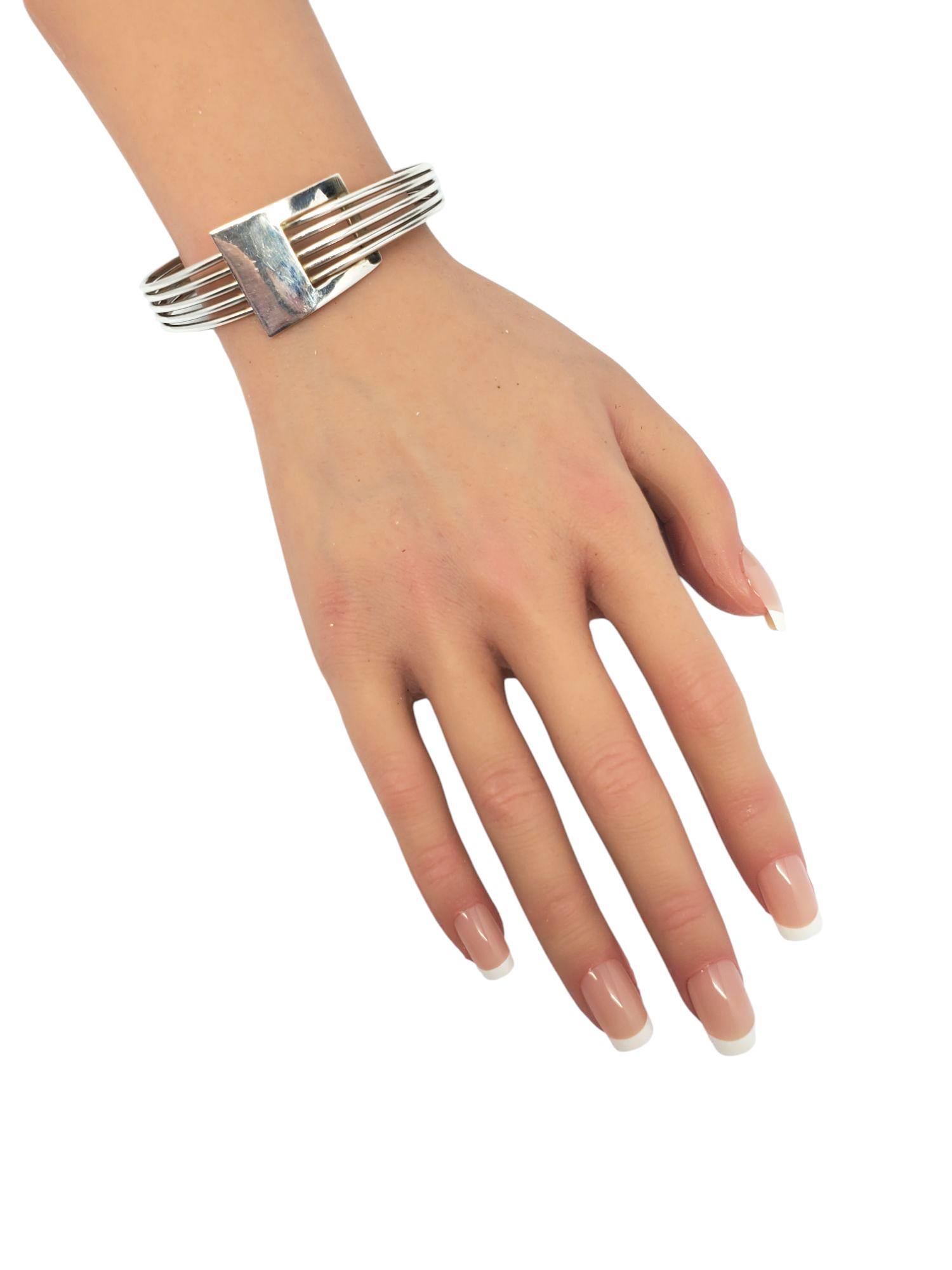 Pulsera brazalete estilo hebilla de plata de ley de México nº 21171 en venta 5