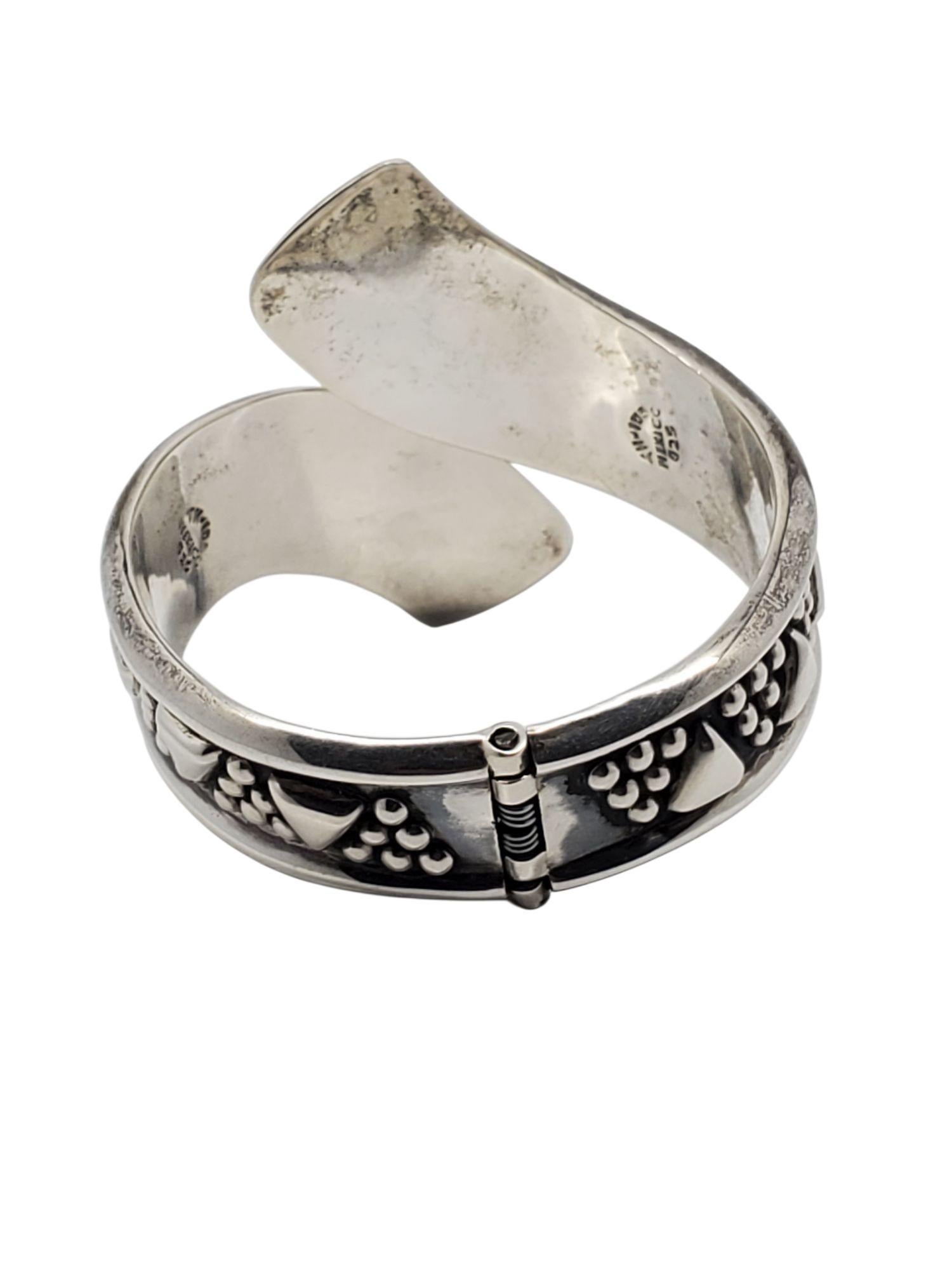 Contemporaneo Bracciale Clamper in argento Sterling Messico #22523 in vendita