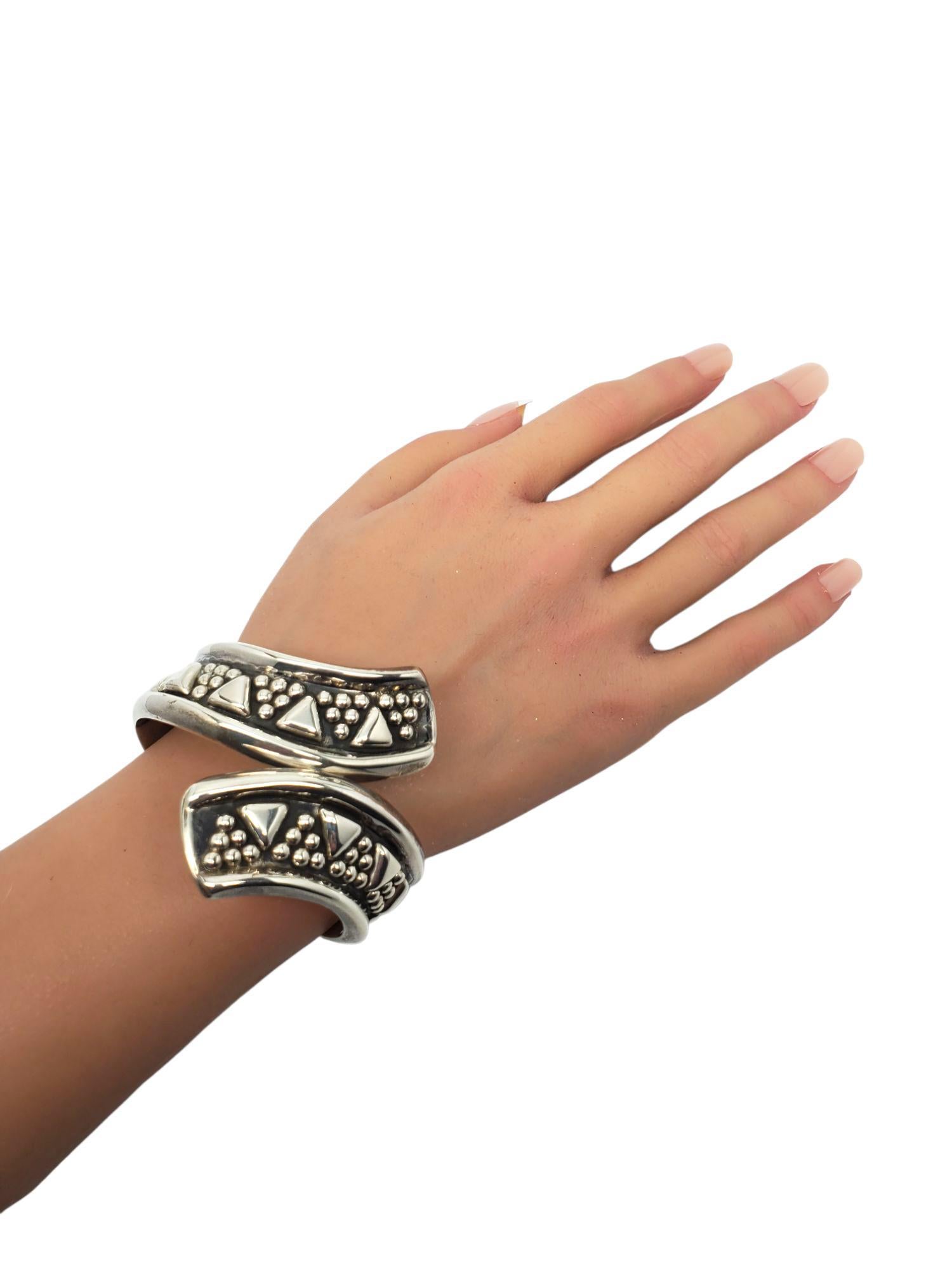 Bracciale Clamper in argento Sterling Messico #22523 in vendita 4