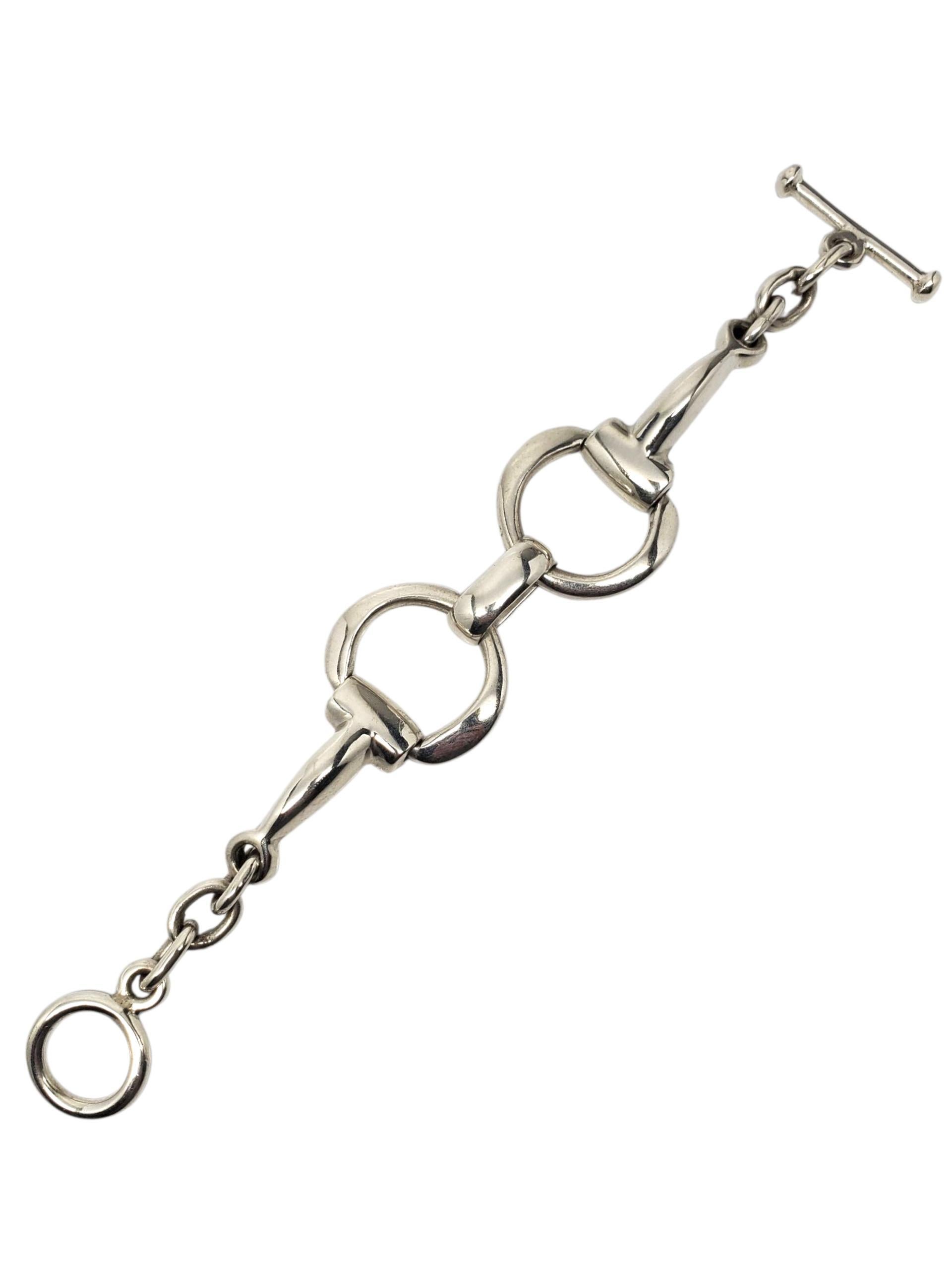 México Plata de Ley Pulsera de Eslabones Mordedura de Caballo #22528 en Bueno Estado en Washington Depot, CT