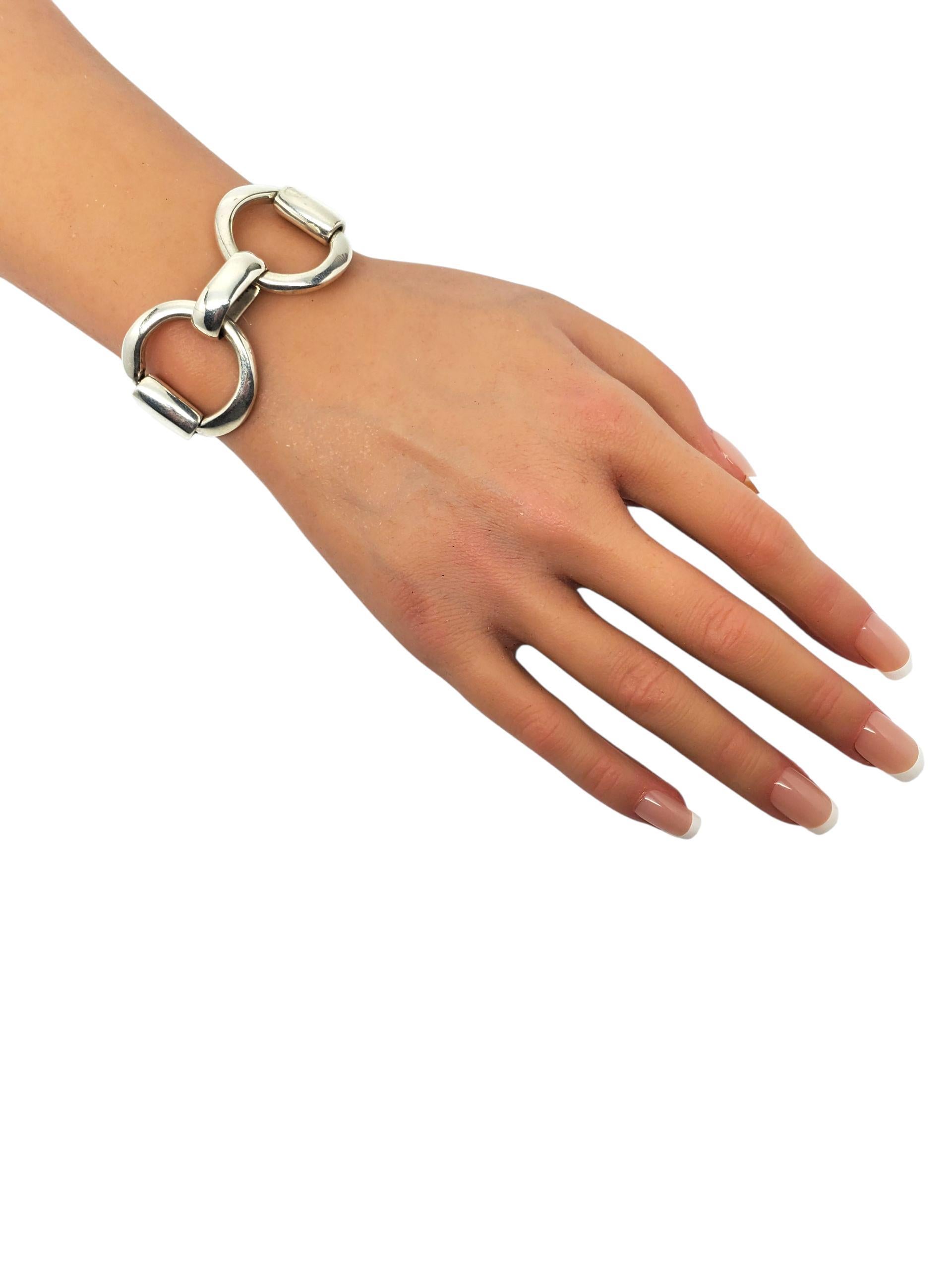México Plata de Ley Pulsera de Eslabones Mordedura de Caballo #22528 2