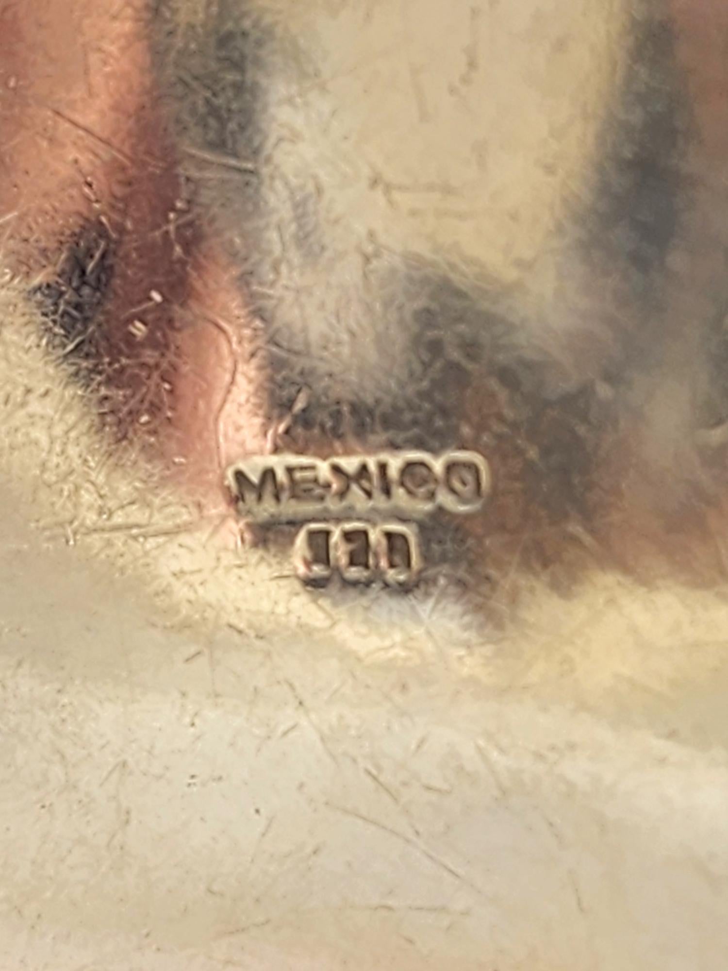 Mexico Sterling Silver Left Wrist Bone Cuff Bracelet #18596 1