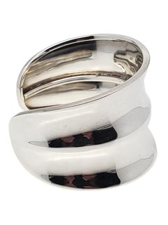 Mexico Sterling Silver Modern Wide Cuff Bracelet #24598