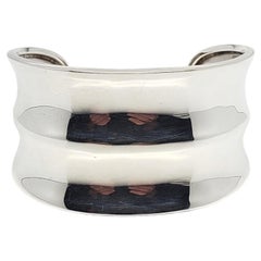 Mexico Sterling Silver Modern Wide Cuff Bracelet #24598