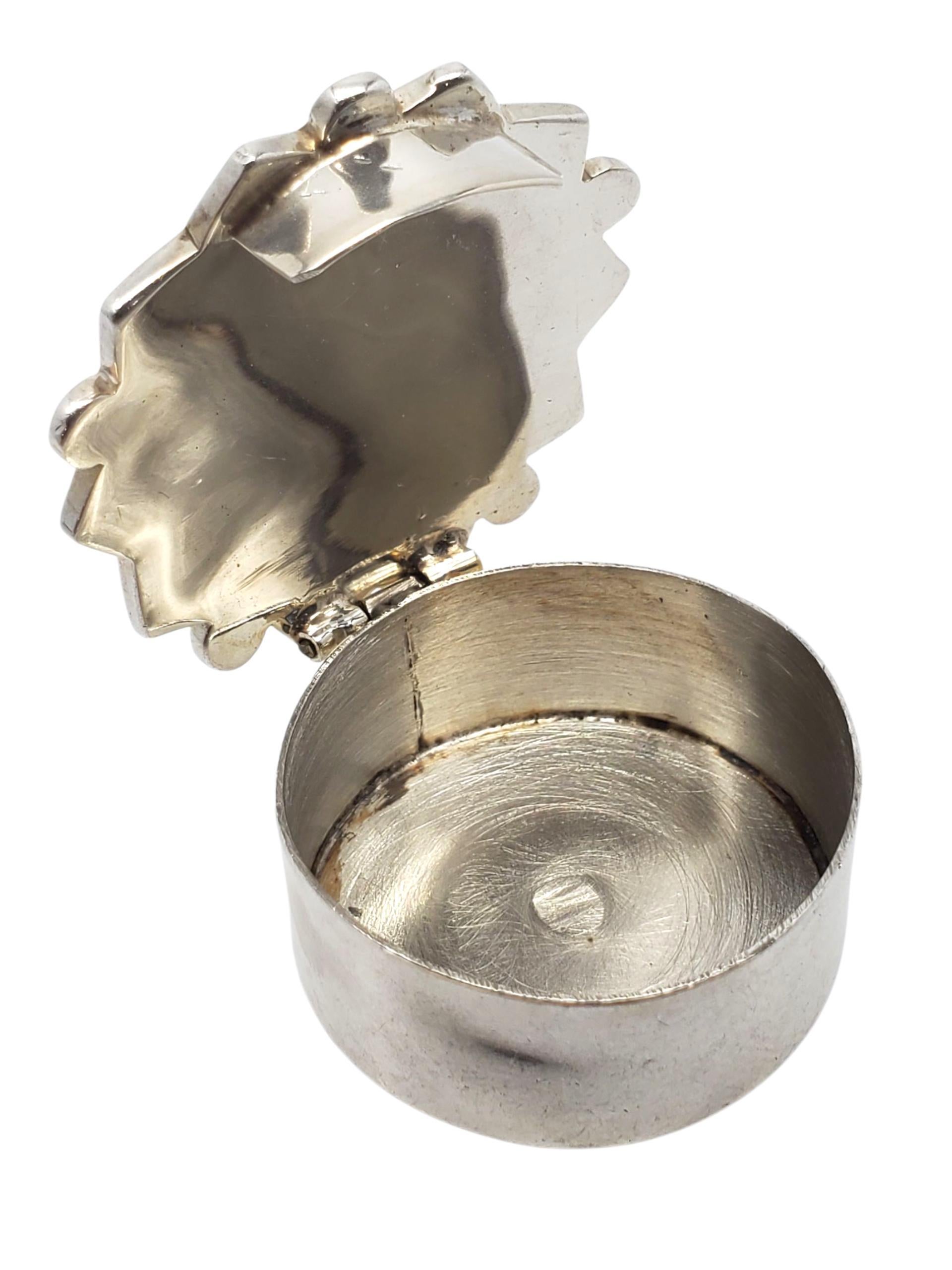 Contemporaneo Scatola per gingilli in argento sterling con intarsi a mosaico #22635 in vendita