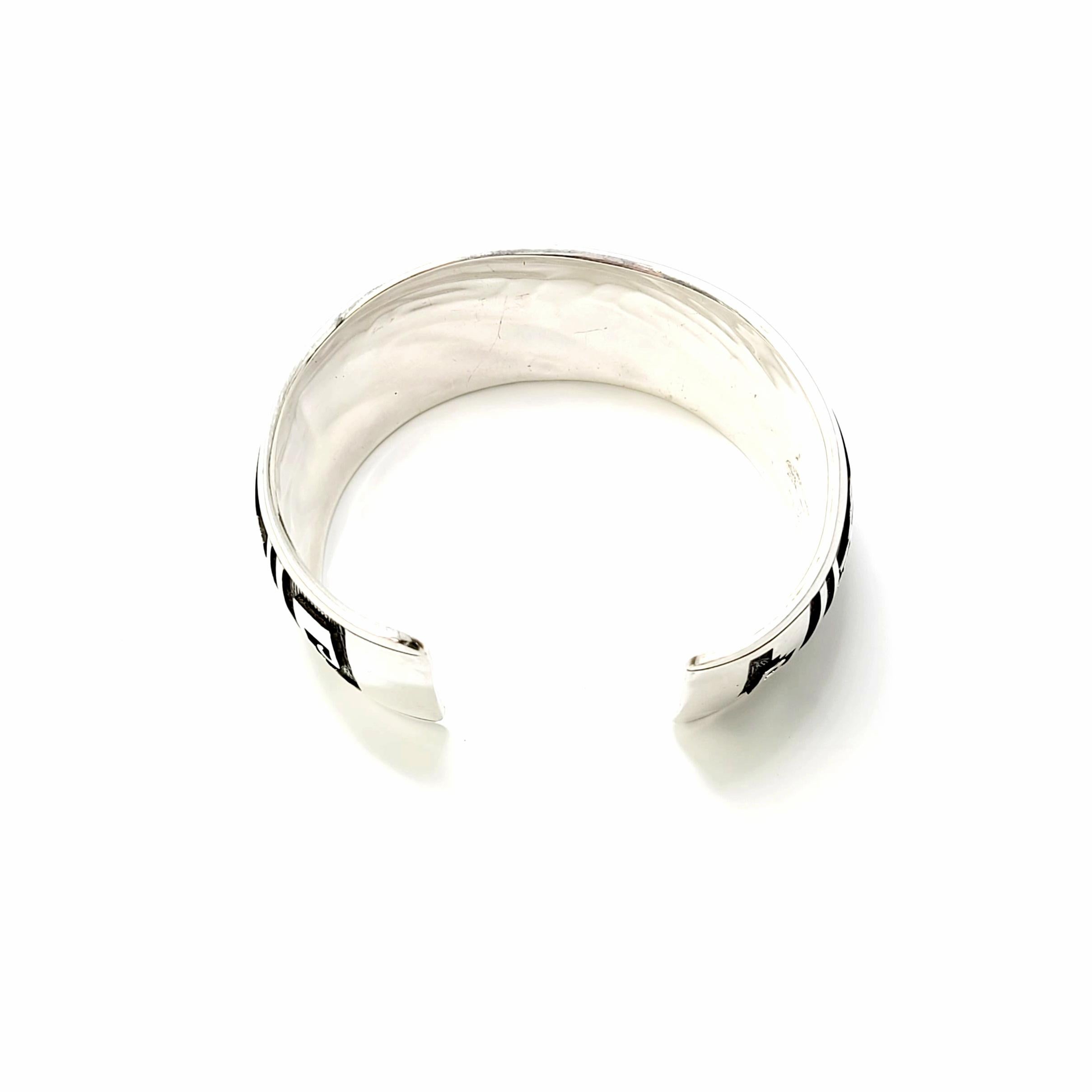 Mexico Sterling Silver Overlay Wide Cuff Bracelet For Sale at 1stDibs ...