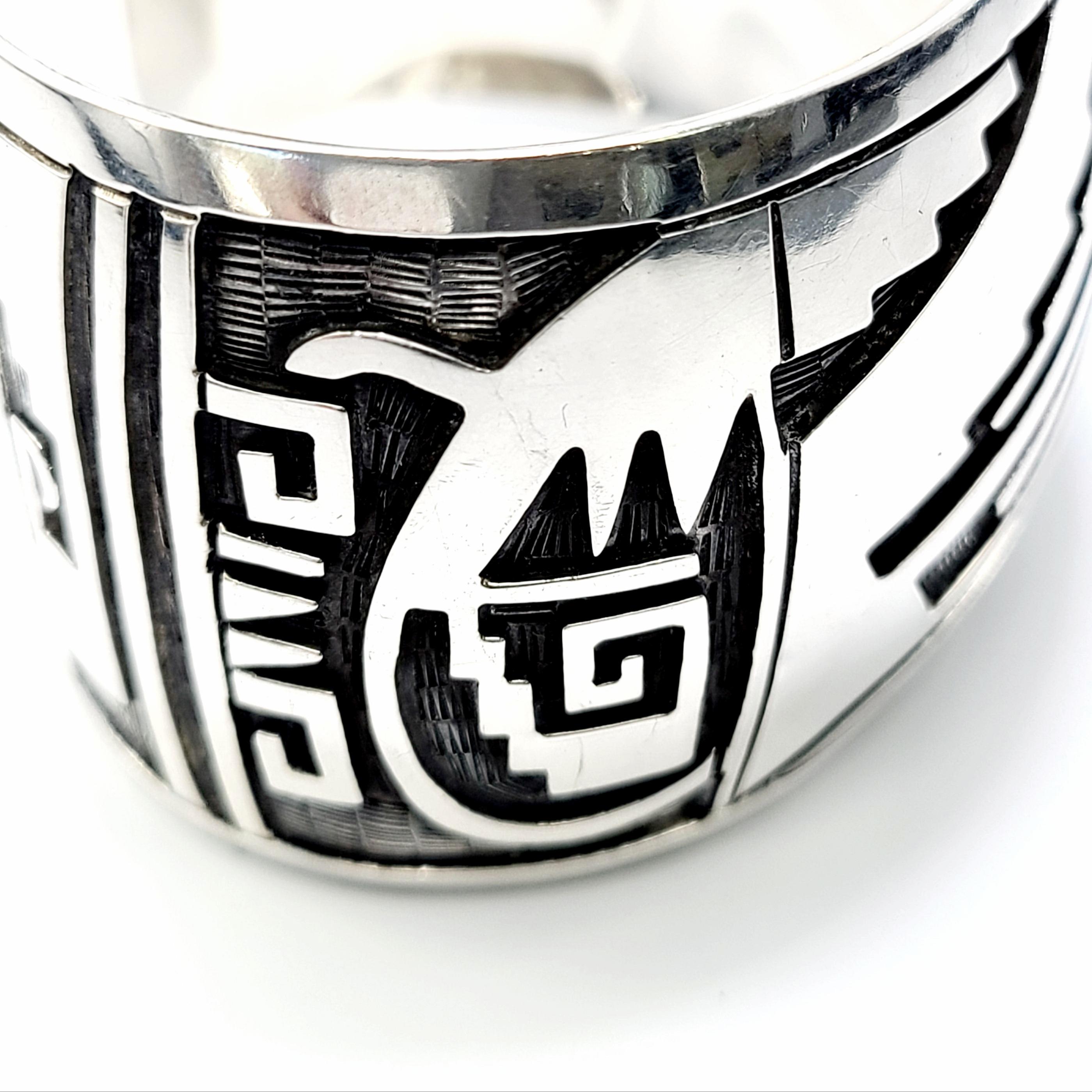 Women's or Men's Mexico Sterling Silver Overlay Wide Cuff Bracelet