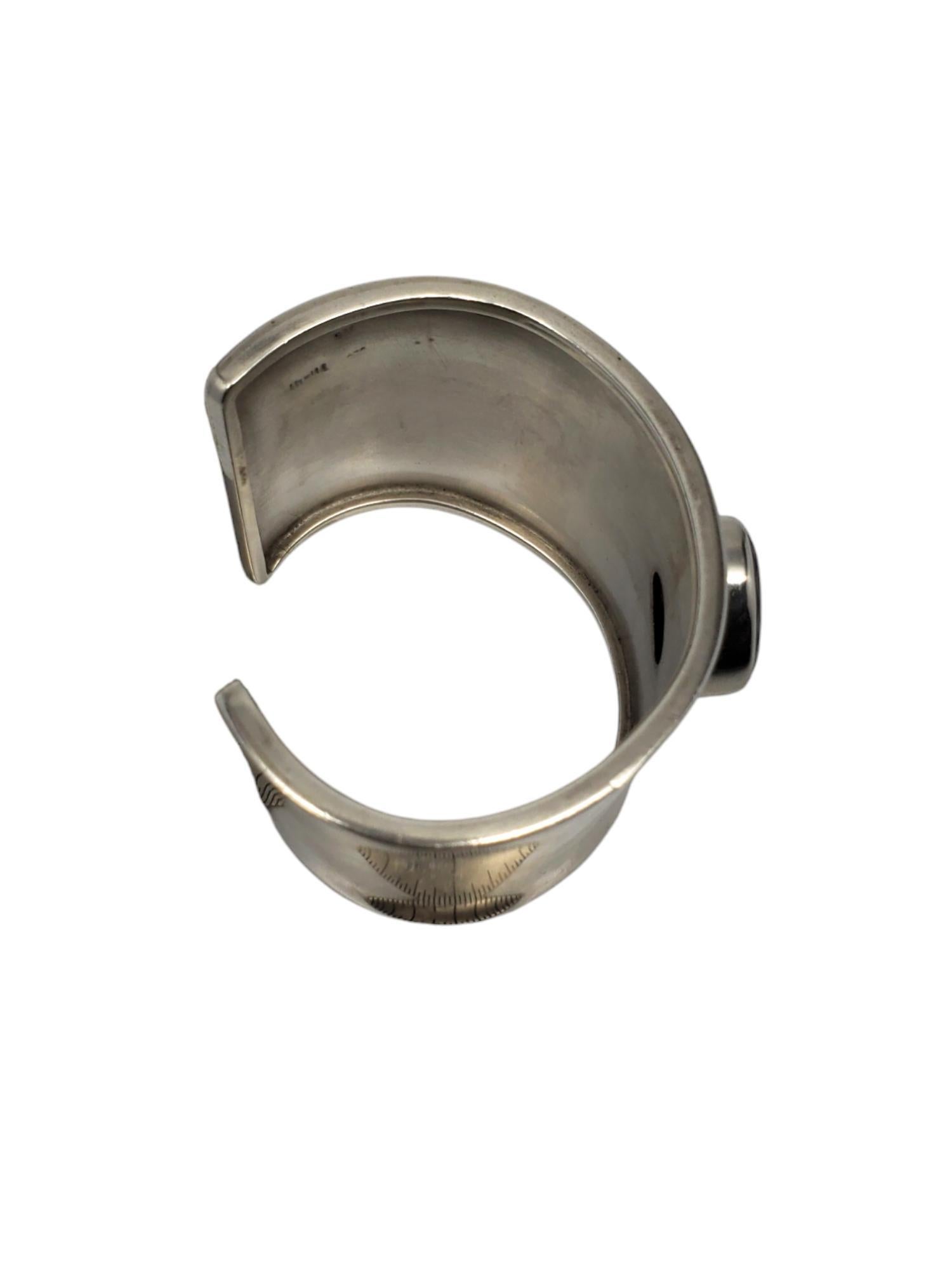 Breites Manschettenarmband aus Sterlingsilber mit lila Edelsteinen aus Mexiko #20644 im Angebot 3