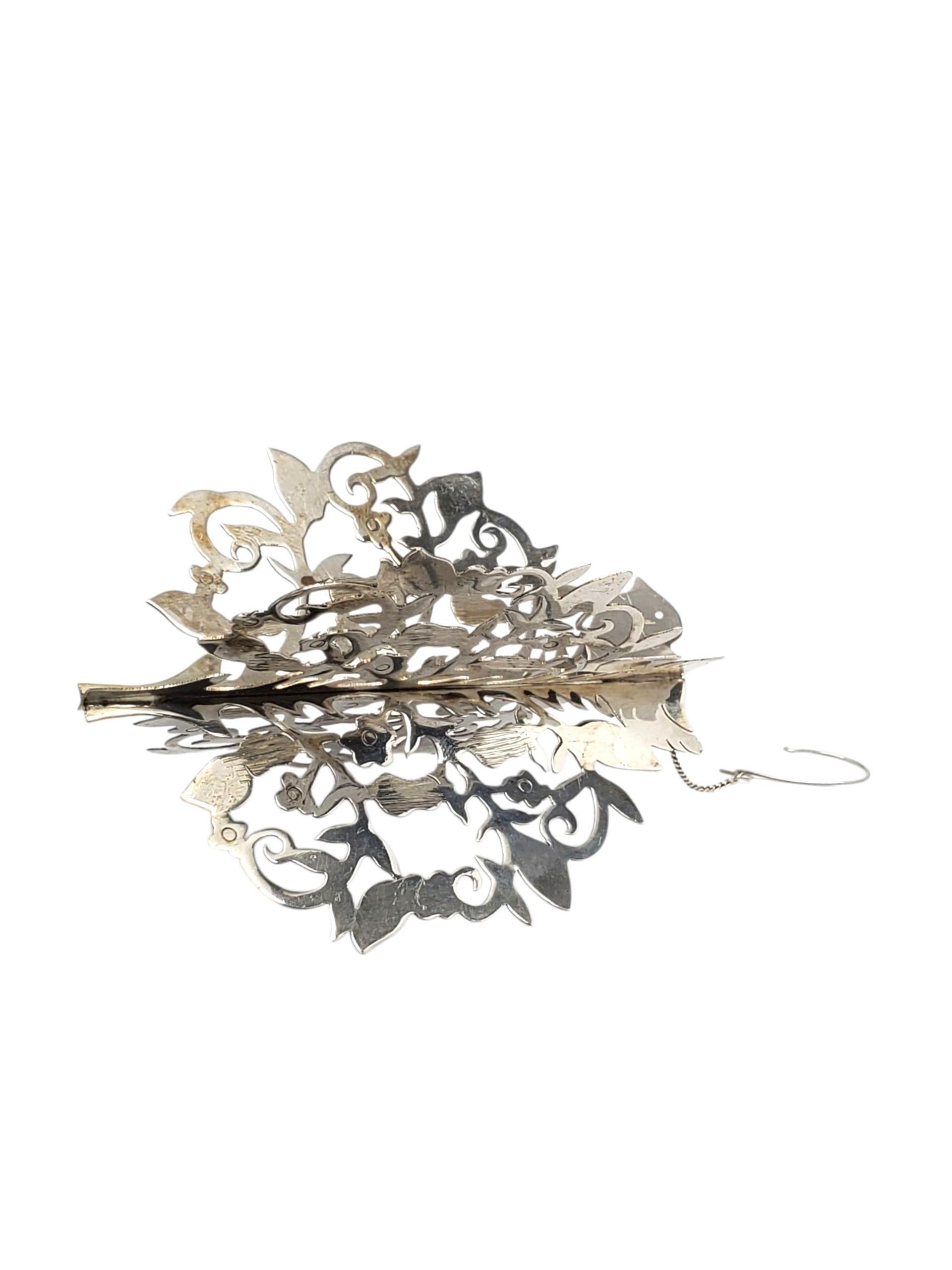da uomo o donna Ornamento natalizio a forma di fiocco di neve in argento sterling del Messico #22658 in vendita