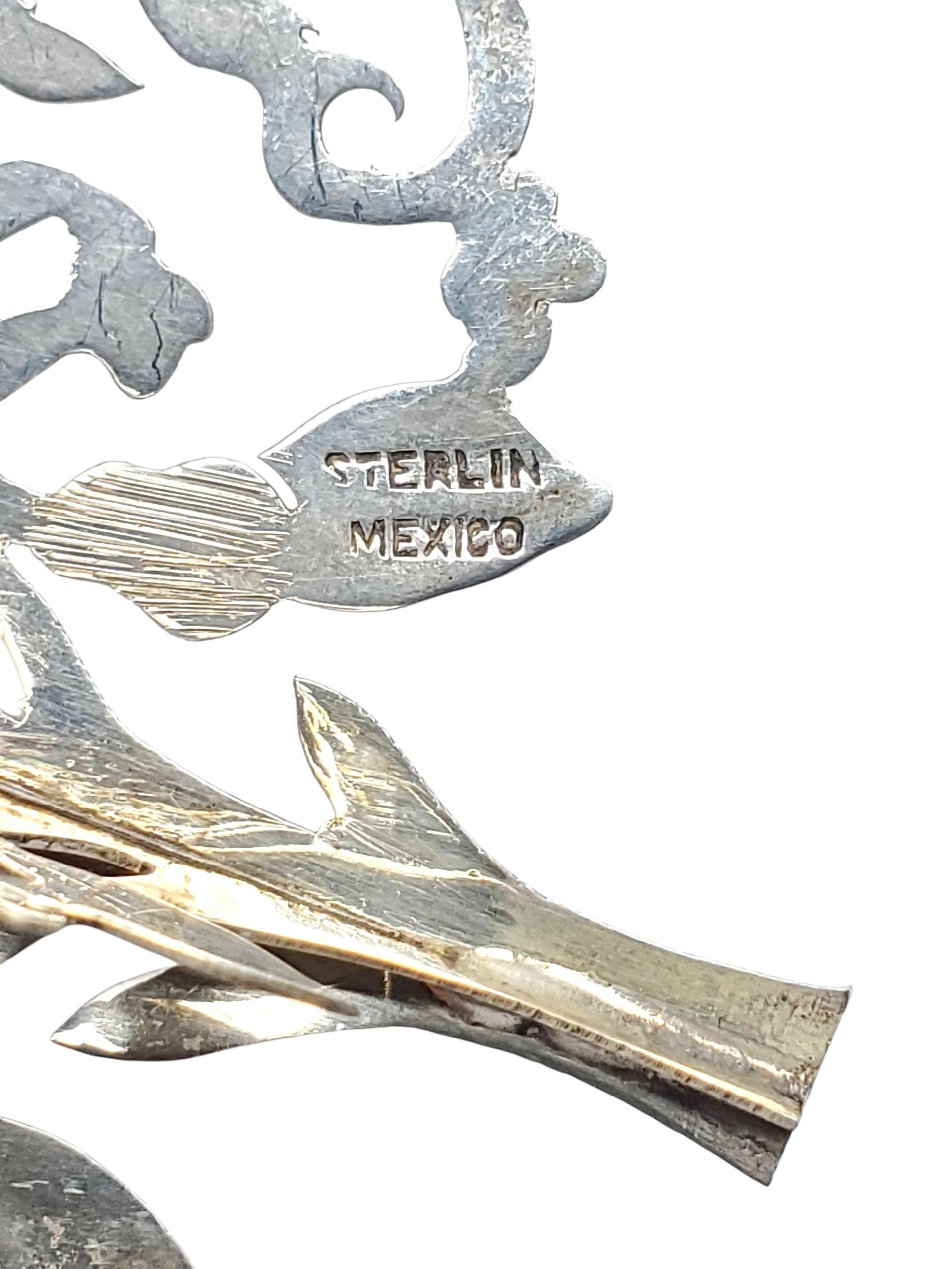 Ornamento natalizio a forma di fiocco di neve in argento sterling del Messico #22658 in vendita 2