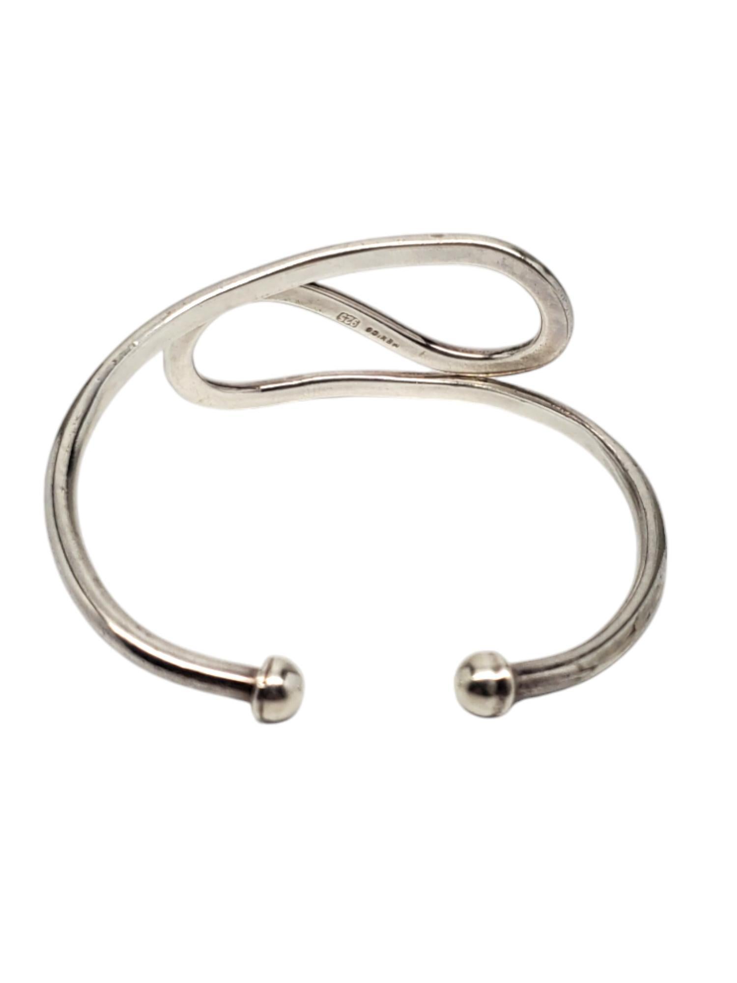 Mexikanisches Sterlingsilber Wirbel-Manschettenarmband #20596 im Zustand „Gut“ im Angebot in Washington Depot, CT