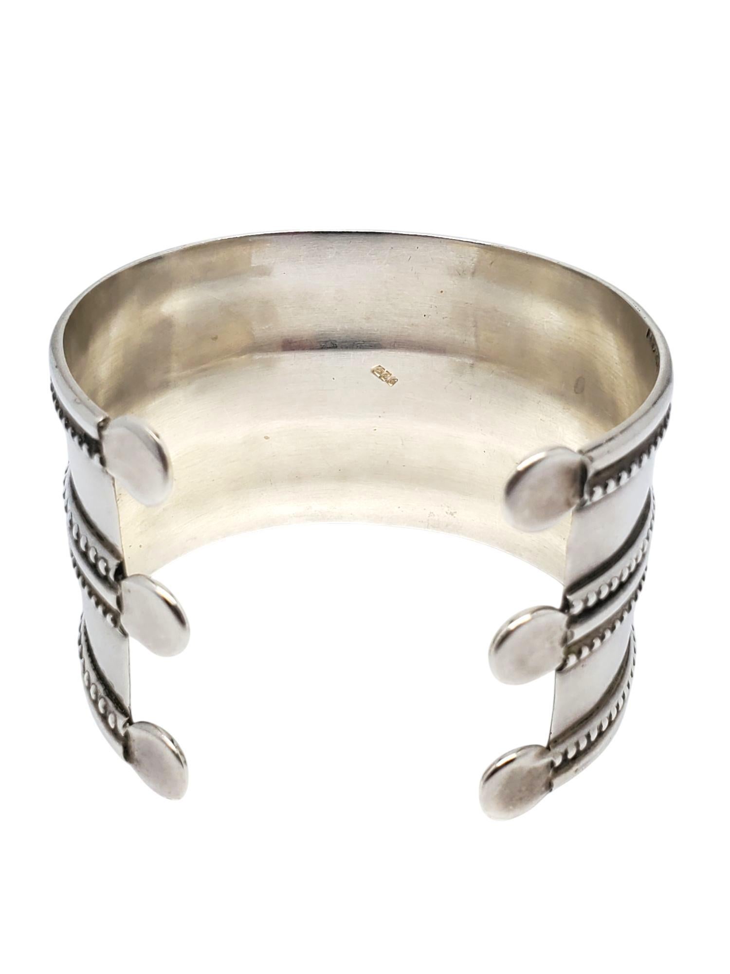 Bracciale largo in argento 925 Messico #21153 In condizioni buone in vendita a Washington Depot, CT
