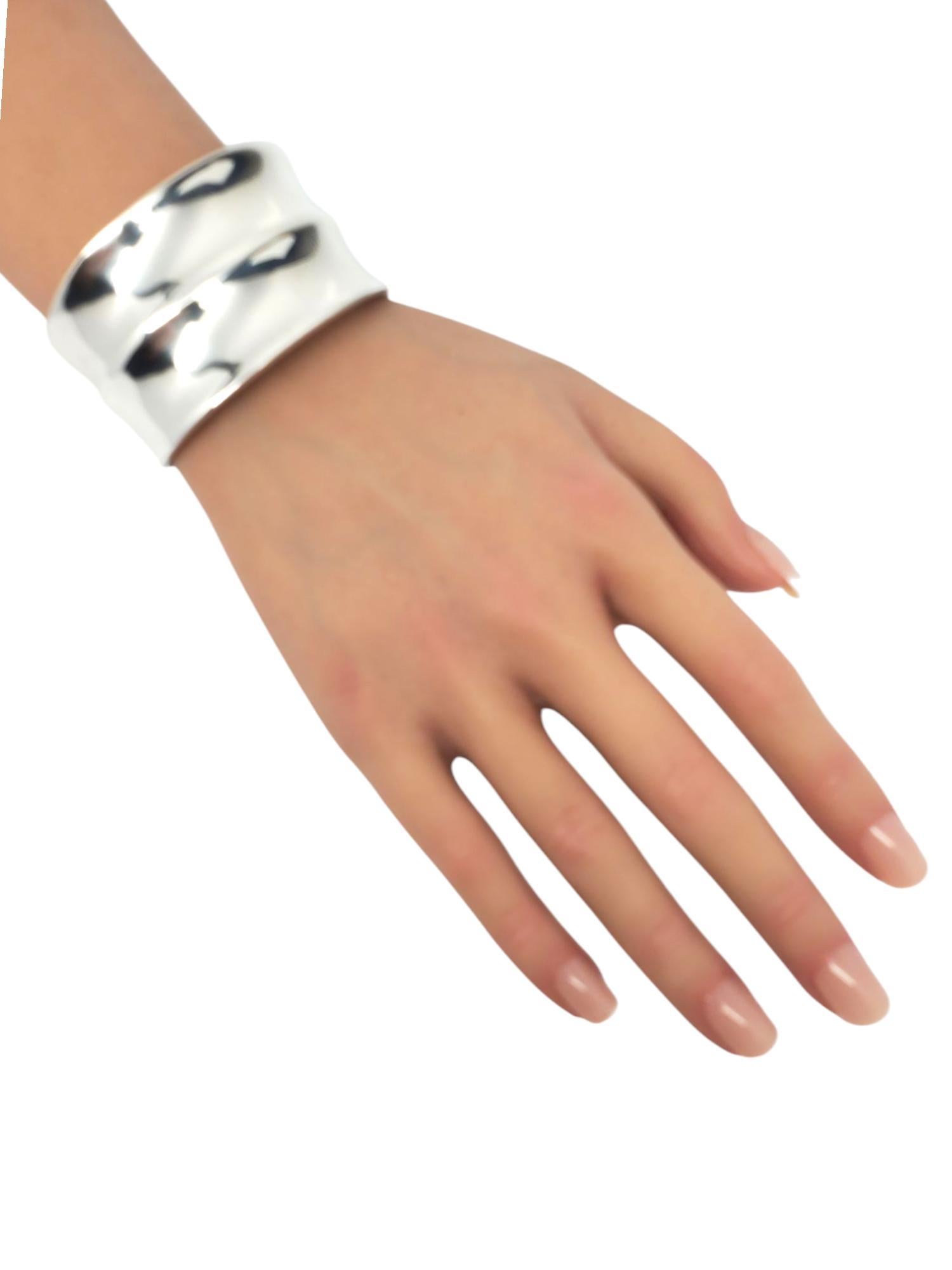 Bracciale largo in argento 925 Messico #21153 in vendita 3