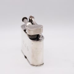 Mexico Taxco 1940 Giant Unique Lift Arm Petrol Lighter Solid 925 Sterling Silver
