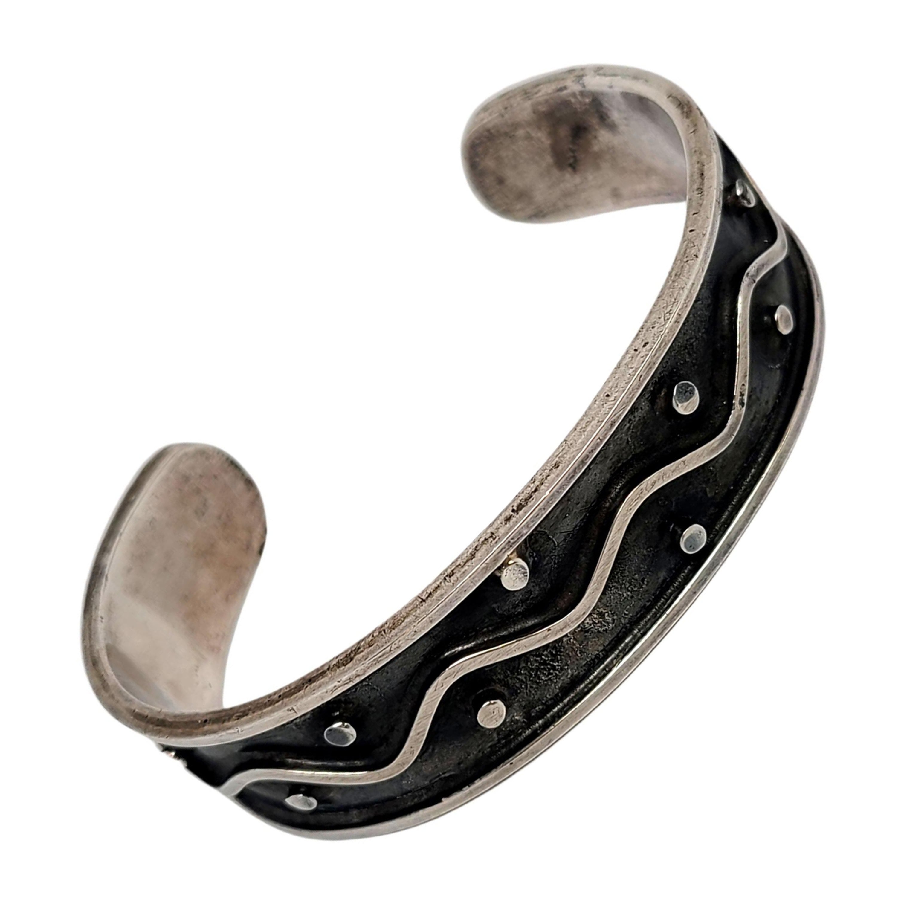 Mexico Taxco Sterling Silver TM-252 Cuff Bracelet
