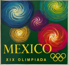 Mexico XIX Olympic Games Unframed Poster by Lance Wyman, 1968