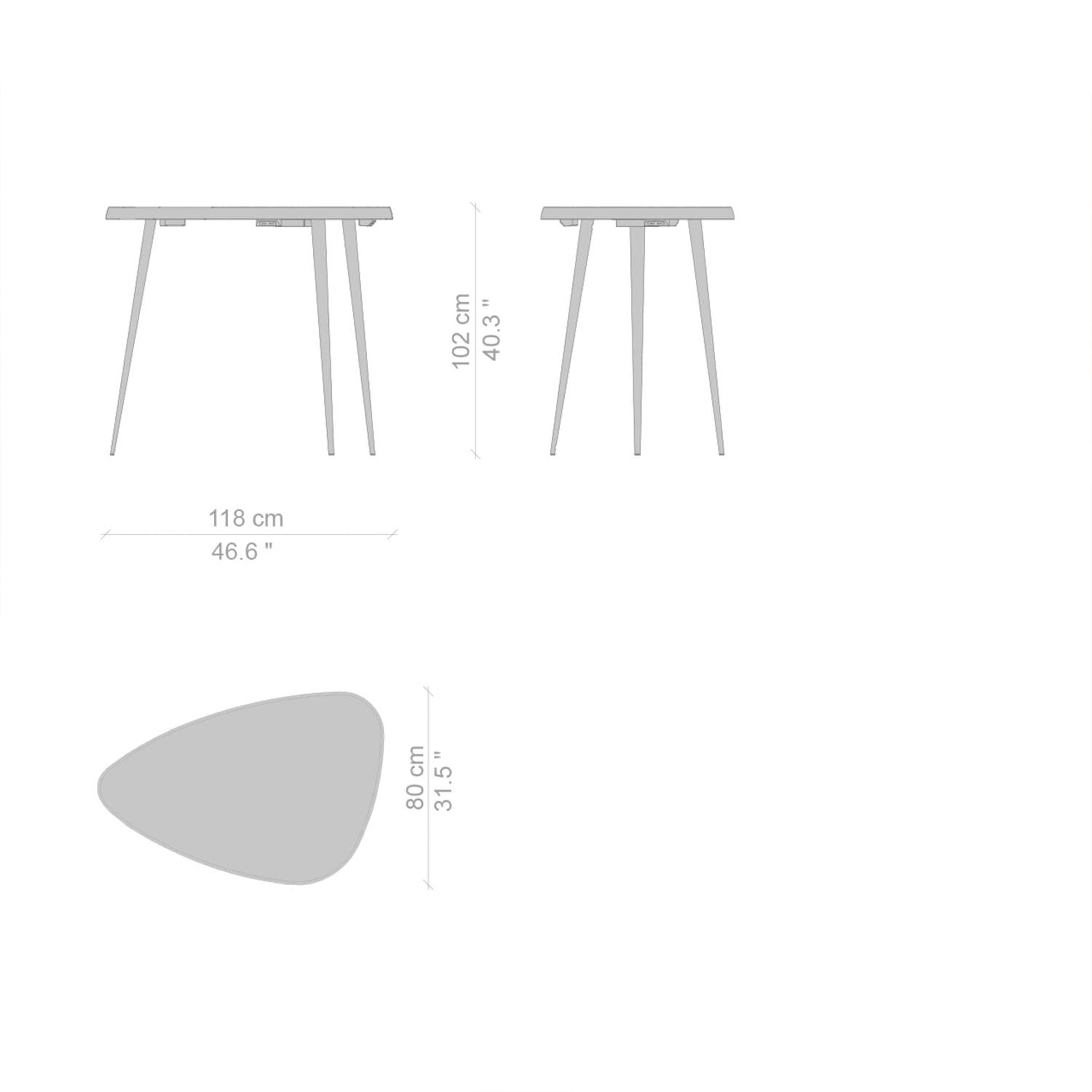 Contemporary Mexique High Table PRO, by Charlotte Perriand for Cassina