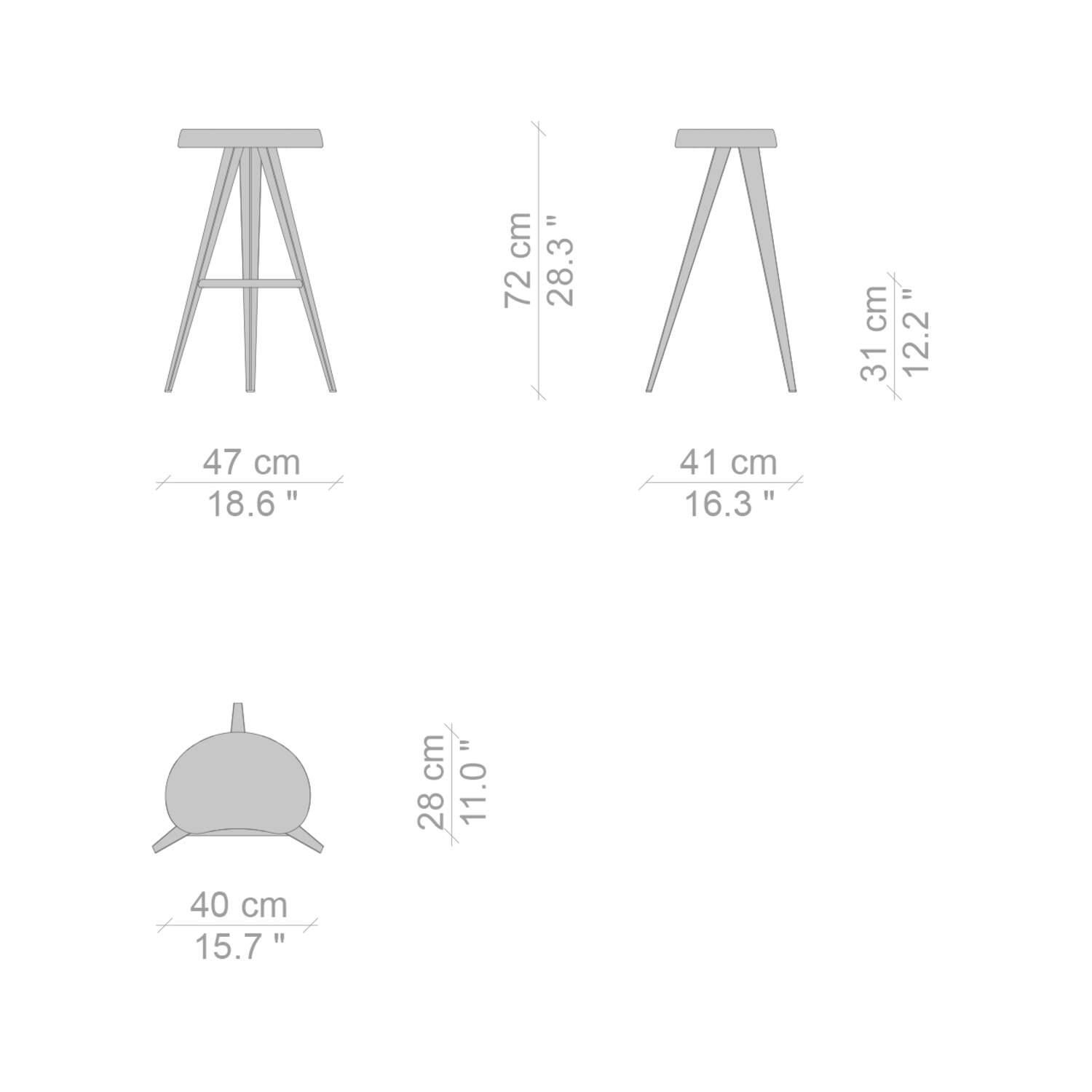 Contemporary Mexique Stool by Charlotte Perriand for Cassina For Sale