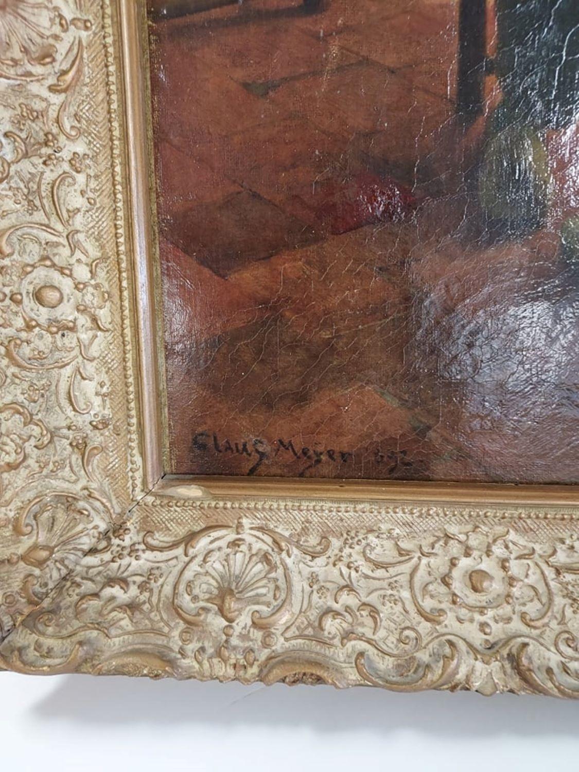 Der Kartoffelschäler von Meyer Claus – Painting von Meyer Claus 