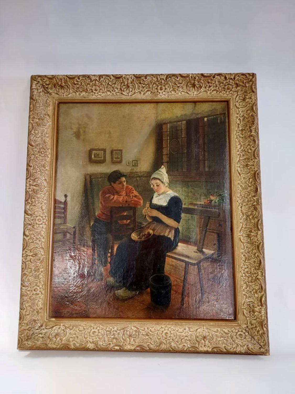 Der Kartoffelschäler von Meyer Claus (Impressionismus), Painting, von Meyer Claus 