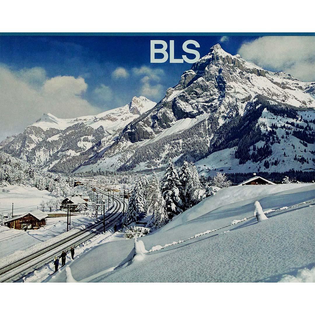 Original Swiss travel poster for - BLS Bern Loetschberg Simplon For Sale 1