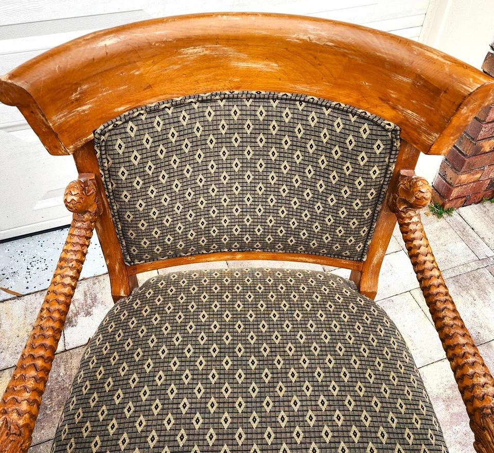 Meyer Gunther Martini French Empire Swan Armchairs Pair For Sale 6