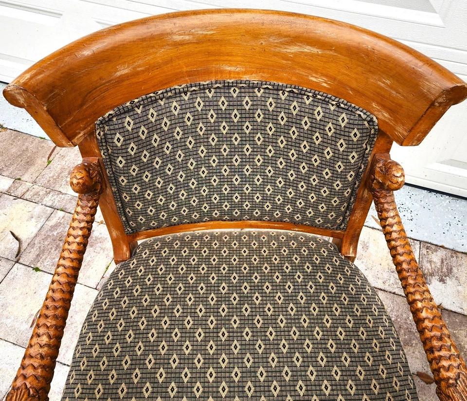 Meyer Gunther Martini French Empire Swan Armchairs Pair For Sale 4