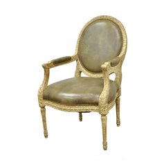 Meyer Gunther Martini MGM French Louis XVI Style Distress Painted Armchair