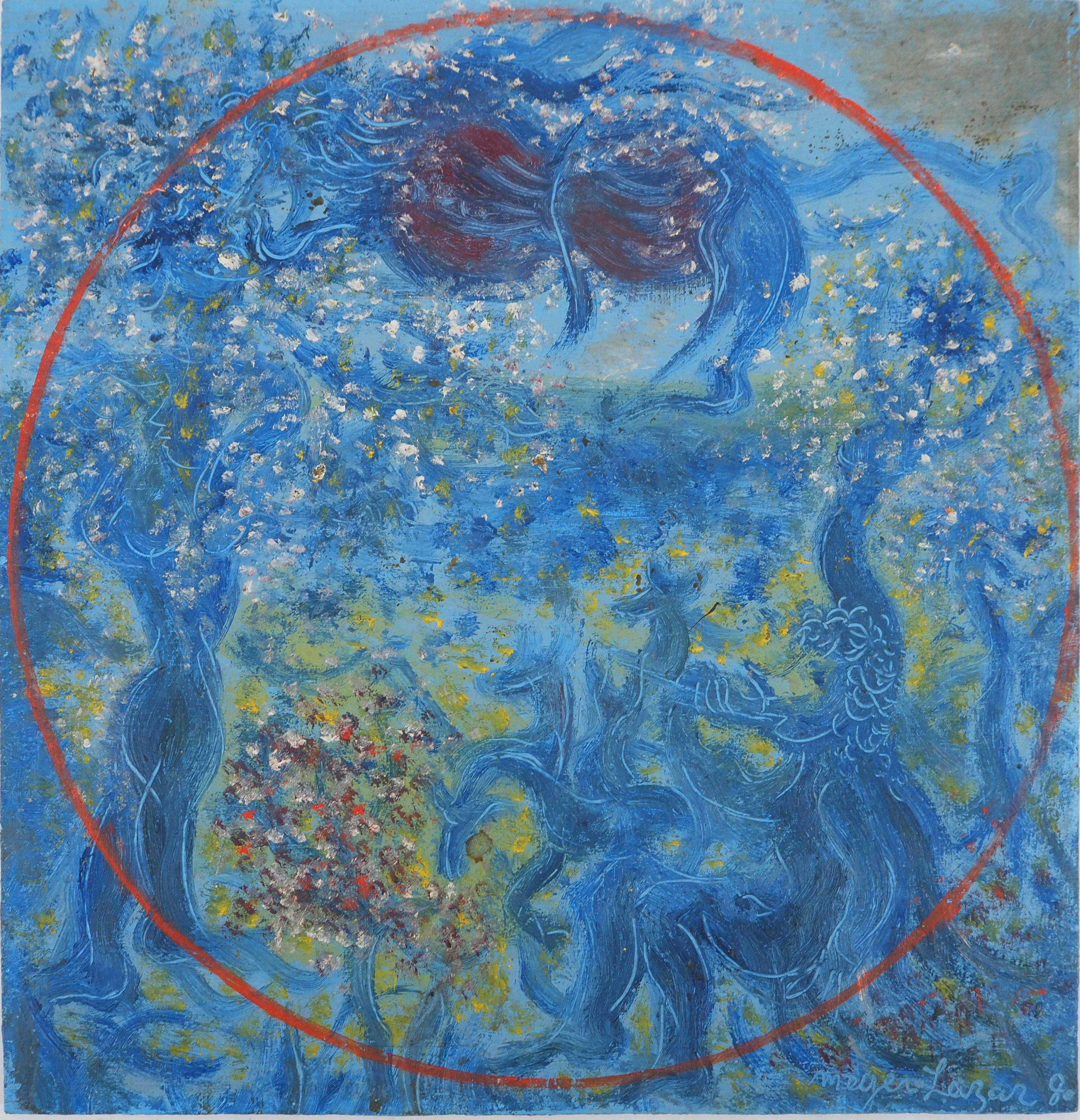 Surrealismus: Der Garten von Eden – Original-Ölgemälde, handsigniert