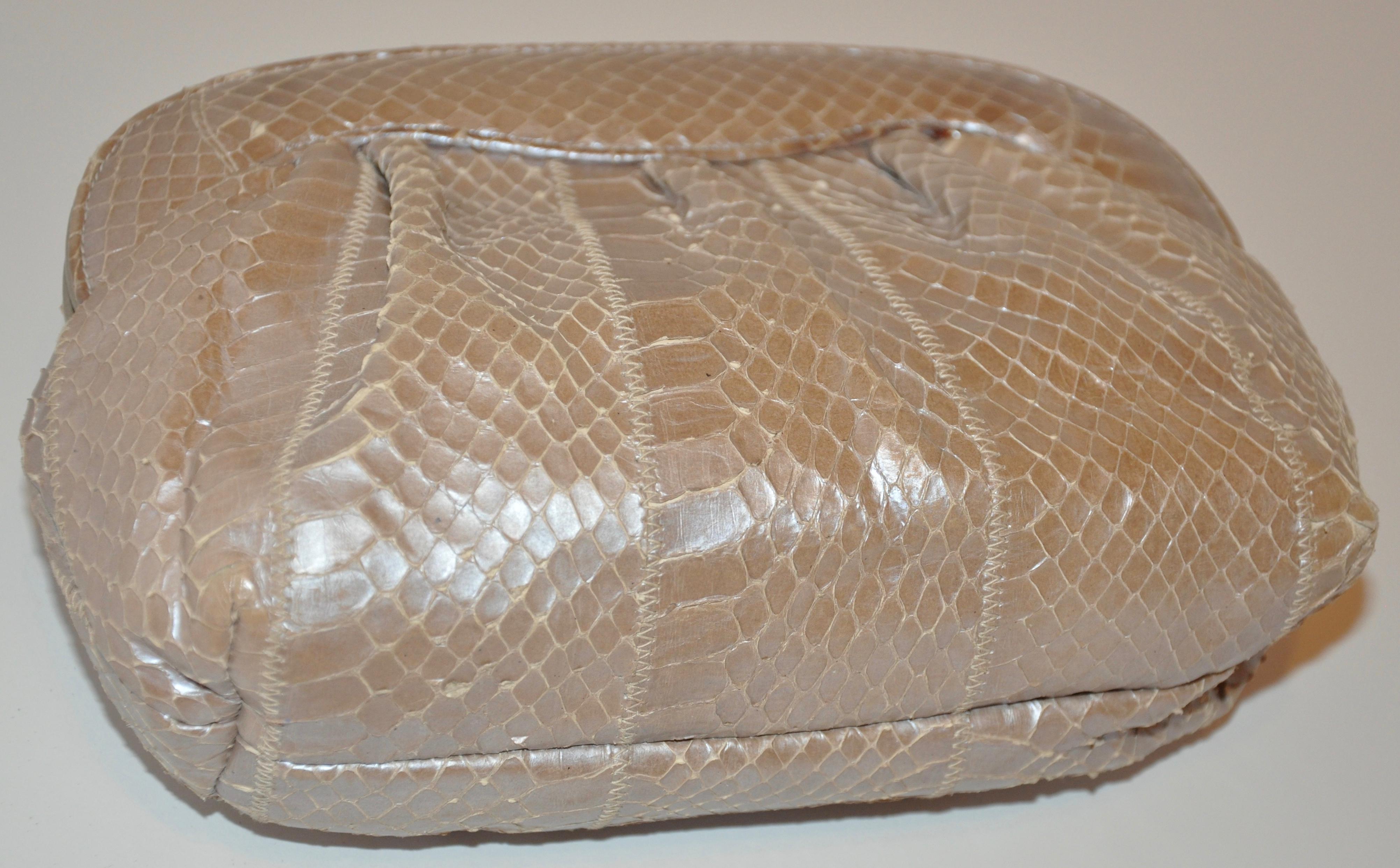 Women's or Men's Meyer Wonderfully Elegant Pearl Snakeskin Clutch With Optional Shoulder Strap