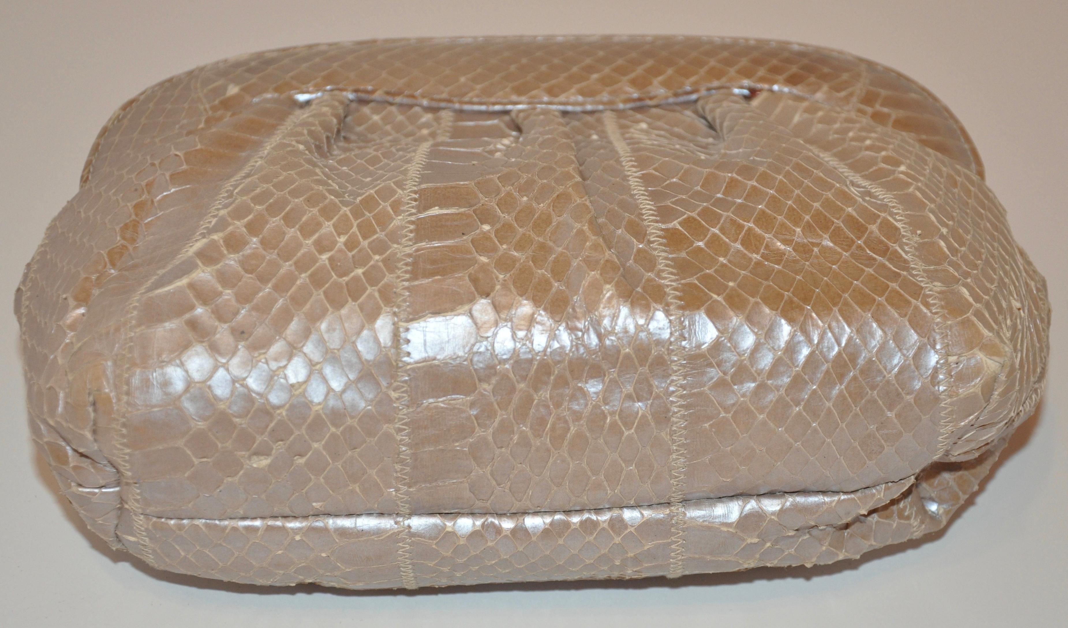 Meyer Wonderfully Elegant Pearl Snakeskin Clutch With Optional Shoulder Strap 1