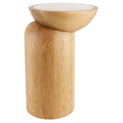 Mezcalito Chueco, White Oak Limestone Side Table by SinCa Design Order #24136312