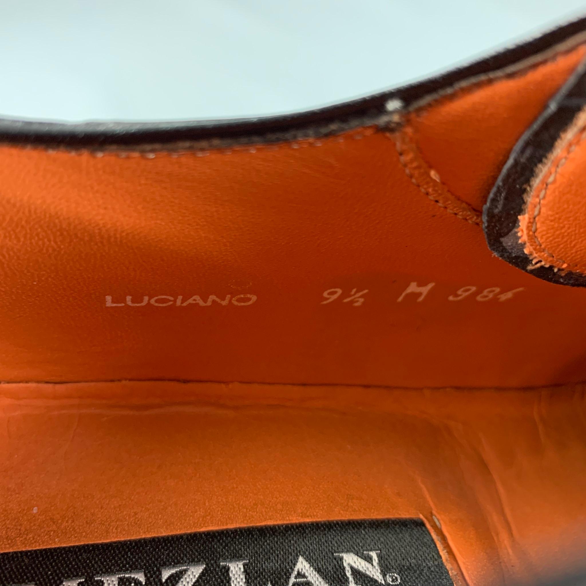 Men's MEZLAN Size 10.5 Blue Textured Leather Lace Up Shoes