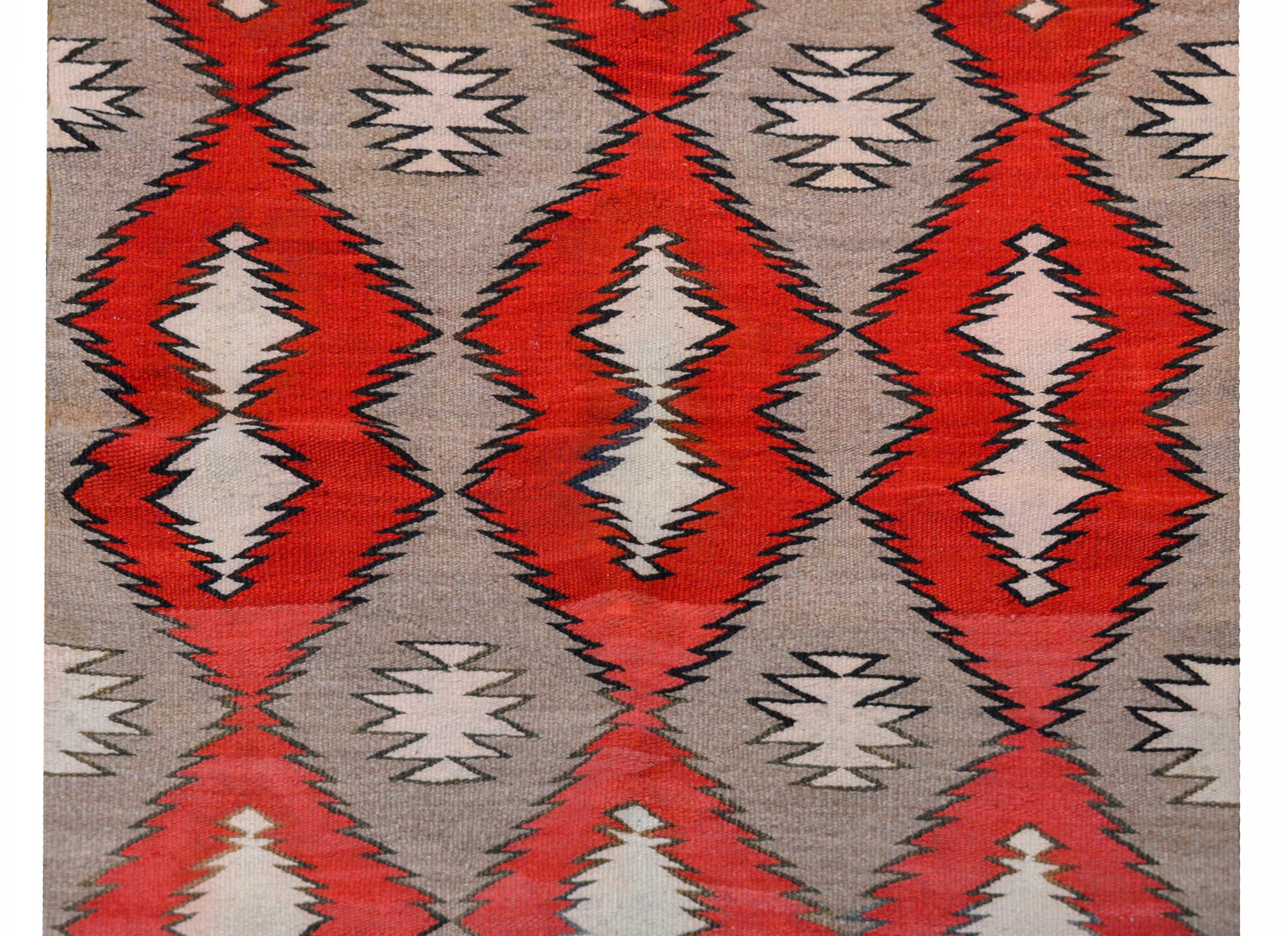 American Mesmerizing Early 20th Century Navajo Rug