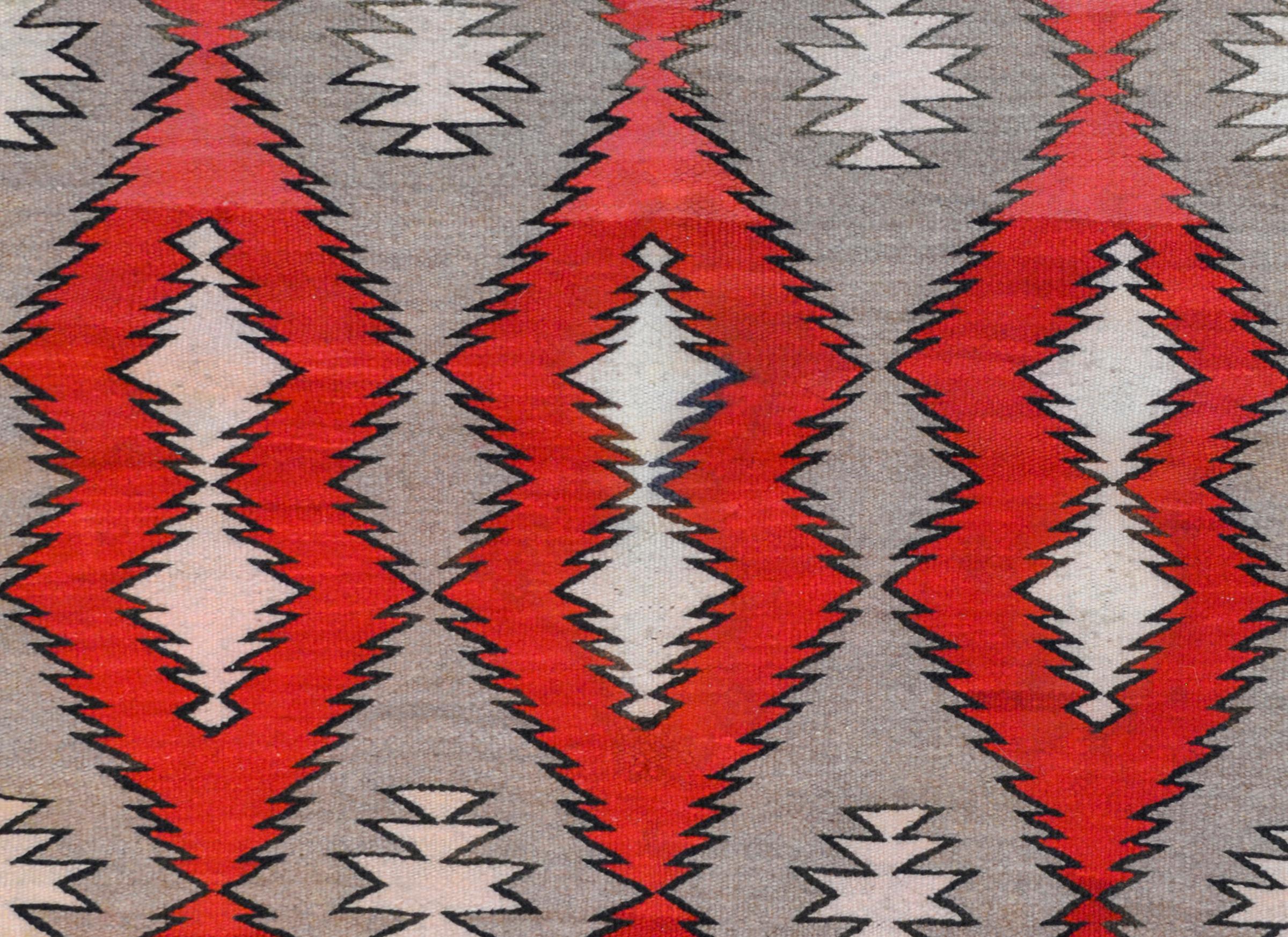 Vegetable Dyed Mesmerizing Early 20th Century Navajo Rug