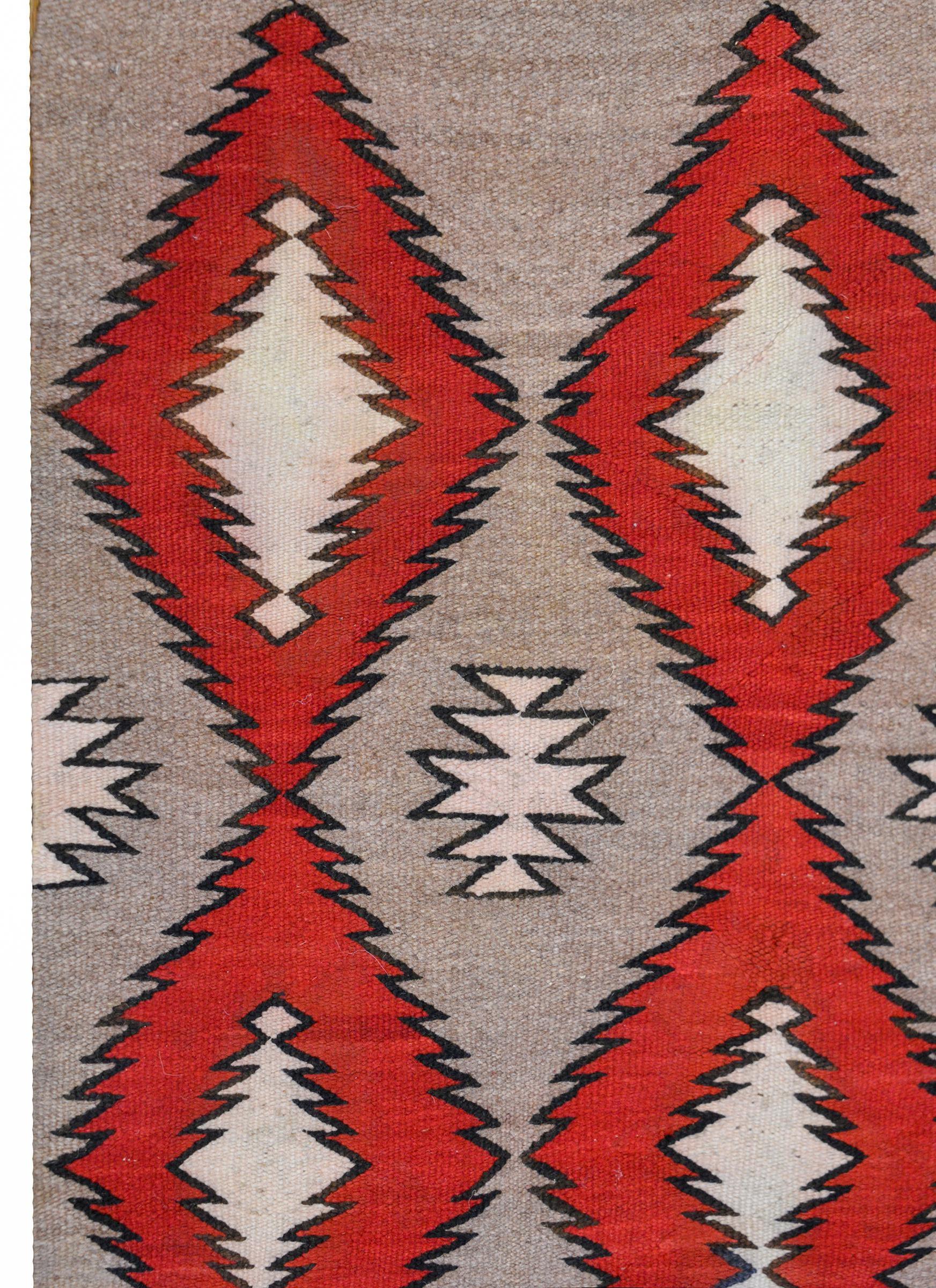 Mesmerizing Early 20th Century Navajo Rug In Good Condition In Chicago, IL