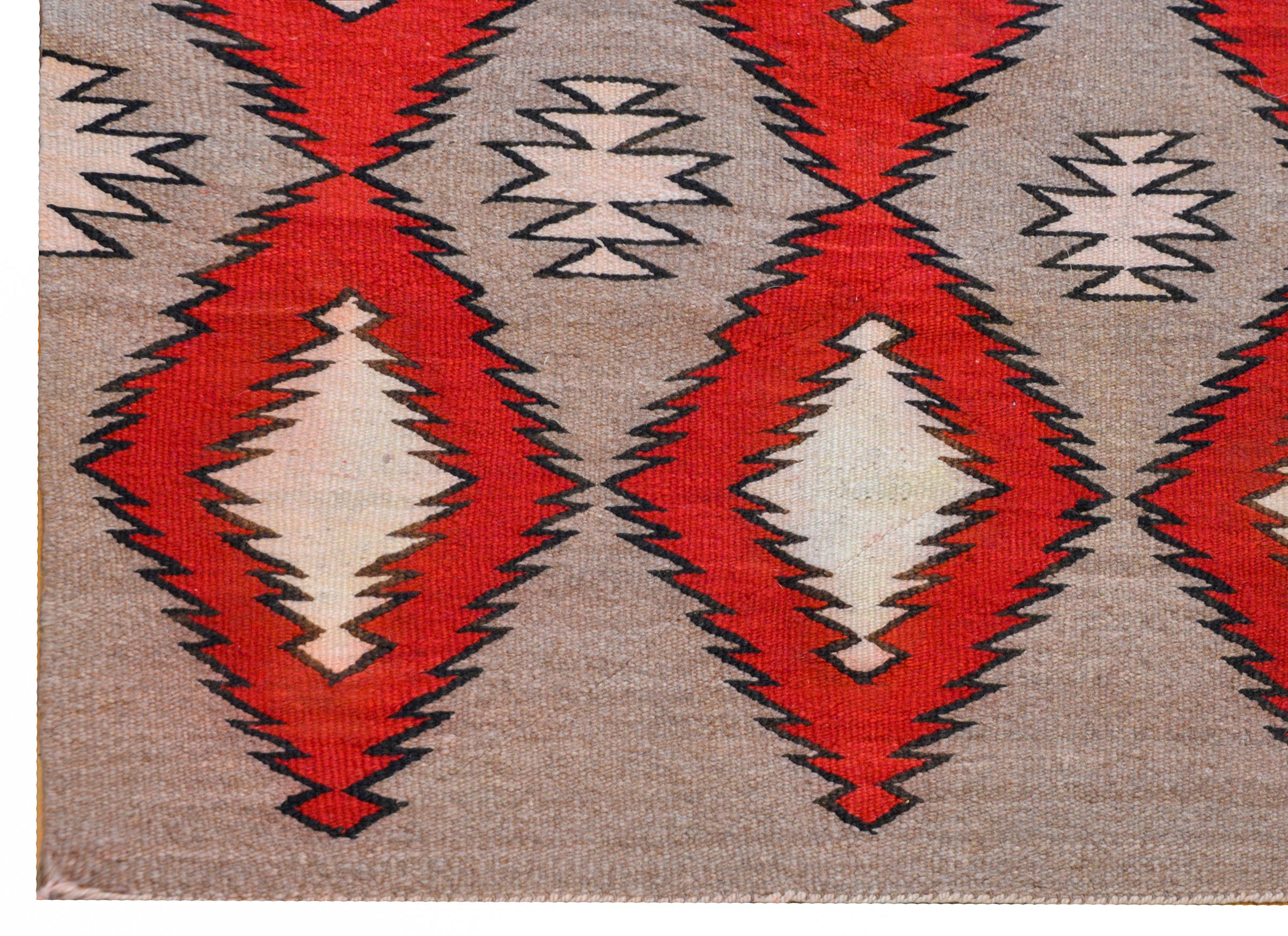 Mid-20th Century Mesmerizing Early 20th Century Navajo Rug
